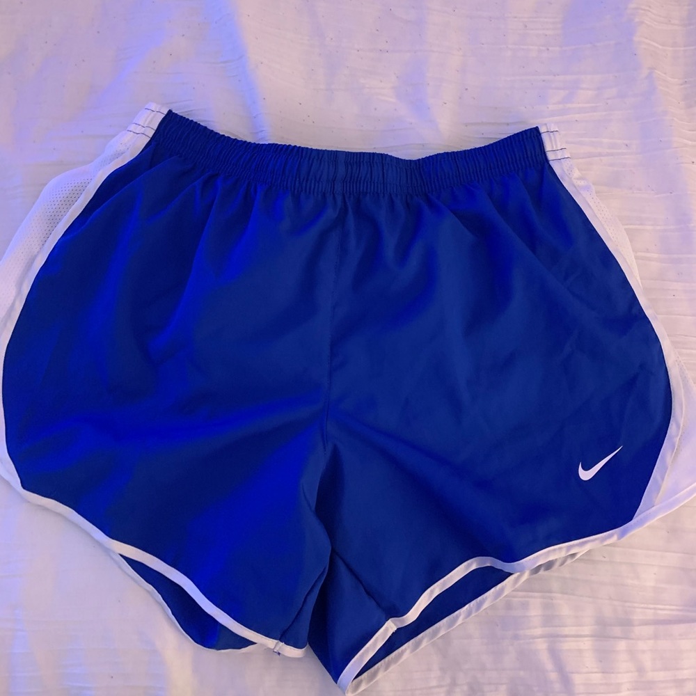 Blue Nike dri-fit athletic shorts